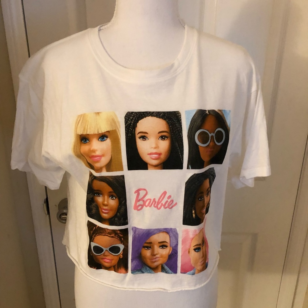 Barbie crop t-shirt white size Small new never worn no tags